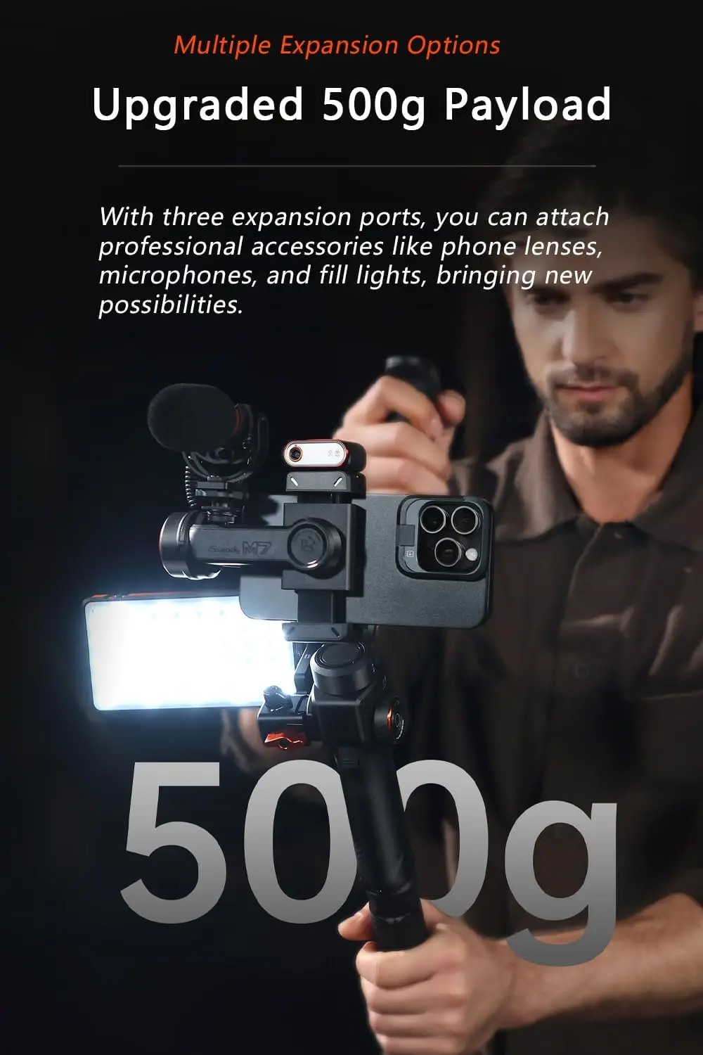 Hohem iSteady M7 Gimbal Stabilizer for Smartphone, Magnetic AI