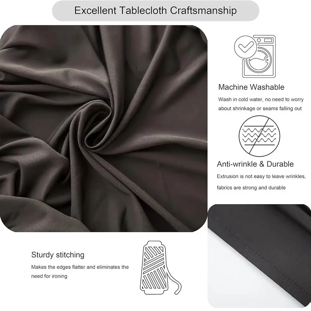 1Pcs Spandex Rectangular Tablecloth Elastic Fitted 6FT Table Cloth Wrinkle Resistant Universal Patio Table Cover