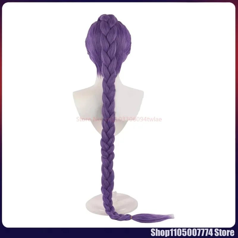 Donna Uomo Demon Hunters Parrucche Cosplay Anime Rumi Mira Zoey Parrucche per costumi Trecce viola Accessori per bambini Parrucca Rumi Prop