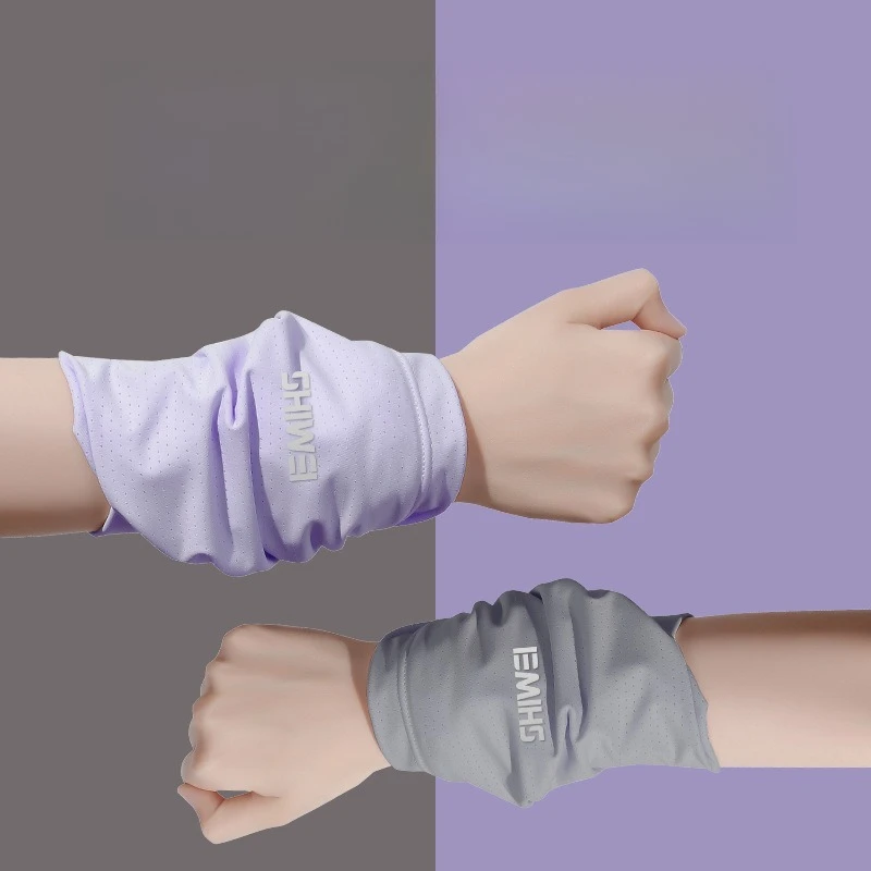 

Summer Thin Sports Wrist Sweat Towel Women Running Cycling Sweat Absorbing Cold Feeling Wristband Quick Dry Gym Fitness Towel
