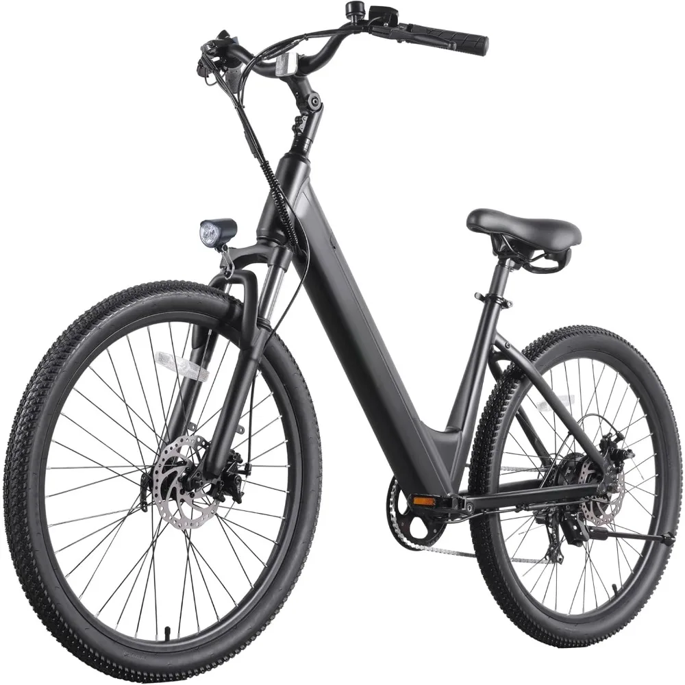 Electric Bicycle, Maximum Range of 30 Miles, 3 Riding Modes and Adjustable Seats, Adult Commuting Electric Bicycle