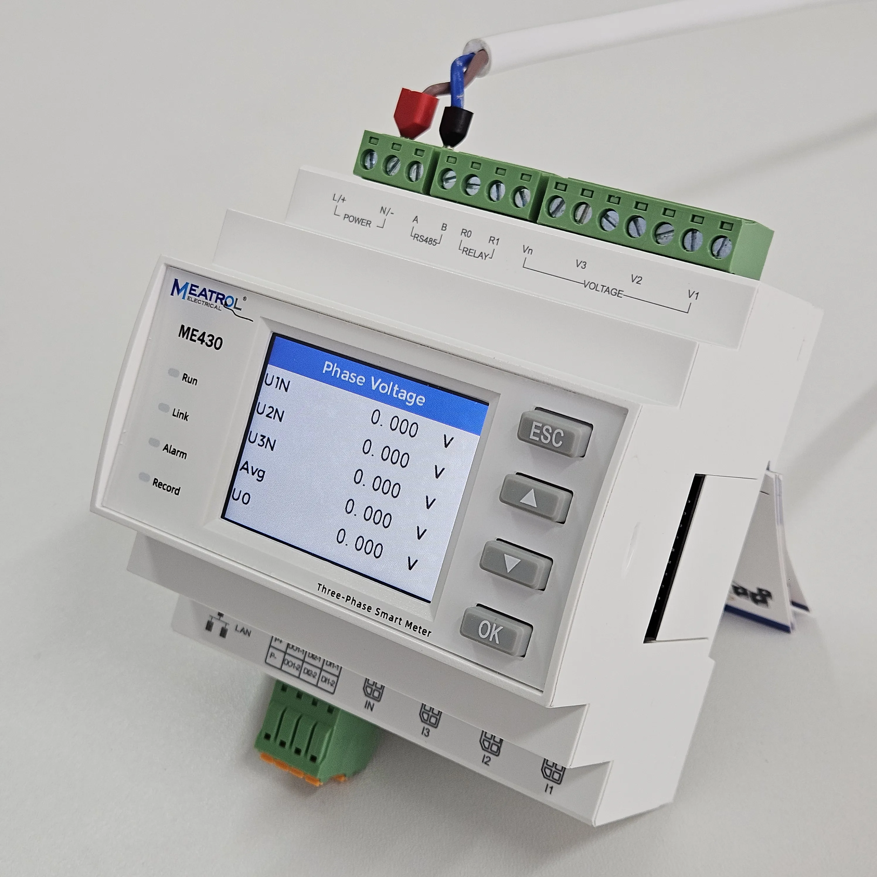 ME430 Power Meter- LAN Static IP Default 192.168.1.31 with Configurable Subnet and Gateway