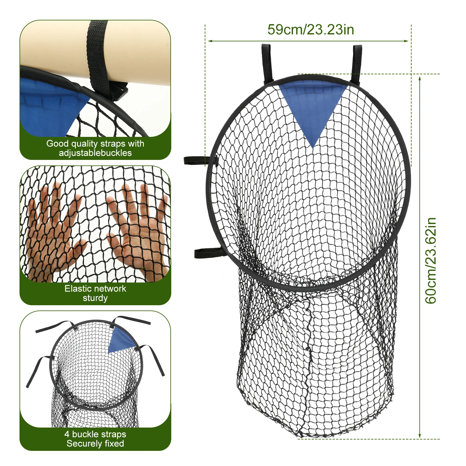 1/2 ชิ้นฟุตบอลการฝึกอบรมเป้าหมายสุทธิพับฟุตบอลเป้าหมายเป้าหมาย Nets แบบพกพาฟุตบอลเป้าหมายสุทธิสําหรับฟุตบอลการฝึกซ้อม