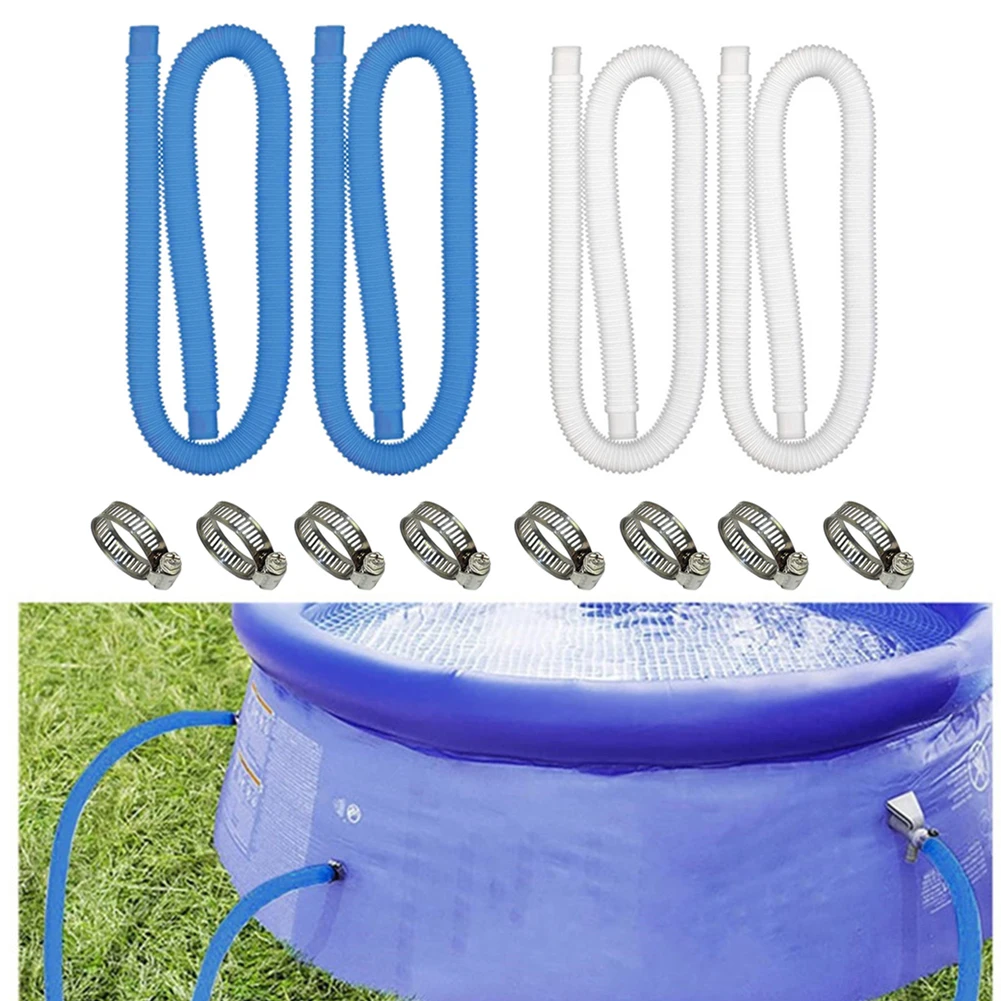 1 Set di tubi per piscina per Intex clip per tubi flessibili da 1-1/4 pollici per pompa per piscina fuori terra pompa per filtro tubo di ricambio