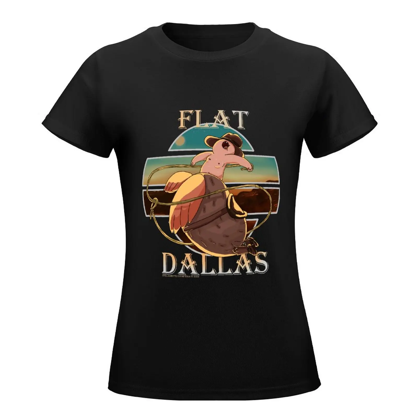 Flat Dallas T-Shirt plus size tops anime tees t-shirt dress for Women plus size