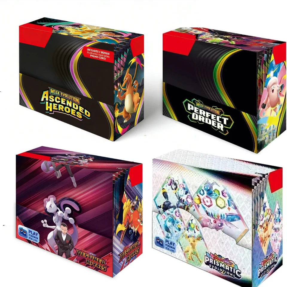 30-360Pcs Pokémon Mega Evolution PERFECT ORDER Ascended Heroes Series Booster Box Bundle Rare Holo Trading Cards Collectible