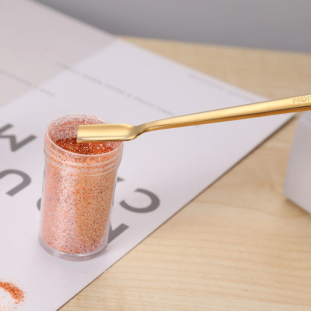 5 Color Stainless Steel Craft Spoons To Taking Out Glitter Embossing Powders Sequin and Small Embellishment For Card Making Tool