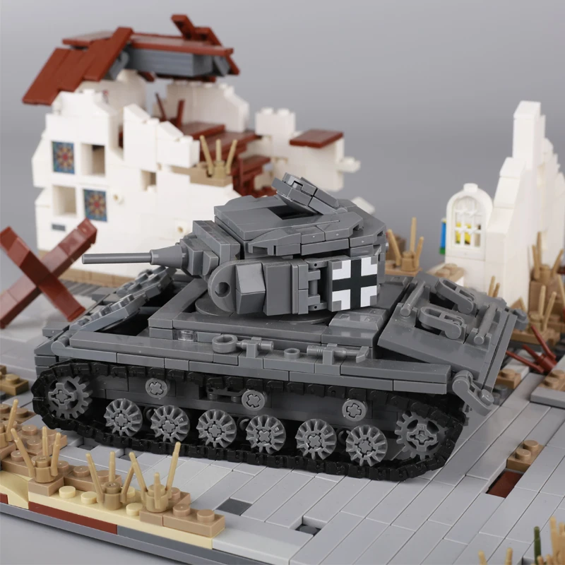 WW2 German Panzers IV Tank Building Blocks Army Soldier Figures Armored Vehicle Gun Weapon Airplane Cannon Model Bricks Toys Boy