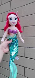 Original  Disney Fish scales mermaid princess plush toy doll gift for children