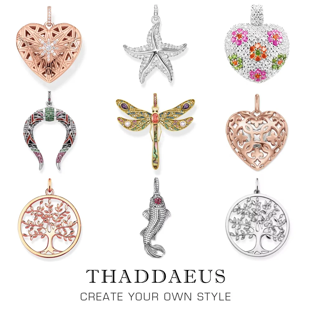 

Pendant Golden Dragonfly Winged Heart Starfish Tree Koi Horn Spring Brand Jewelry Bohemia Gift For Women