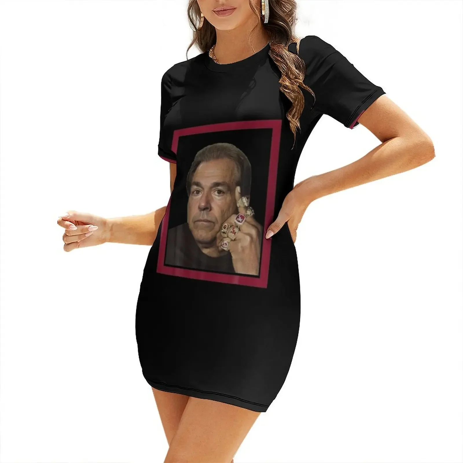 

NICK SABAN COLLEGEE Short-Sleeved Dress summer woman dress 2026 dresses for prom dresses for special events sexy dress