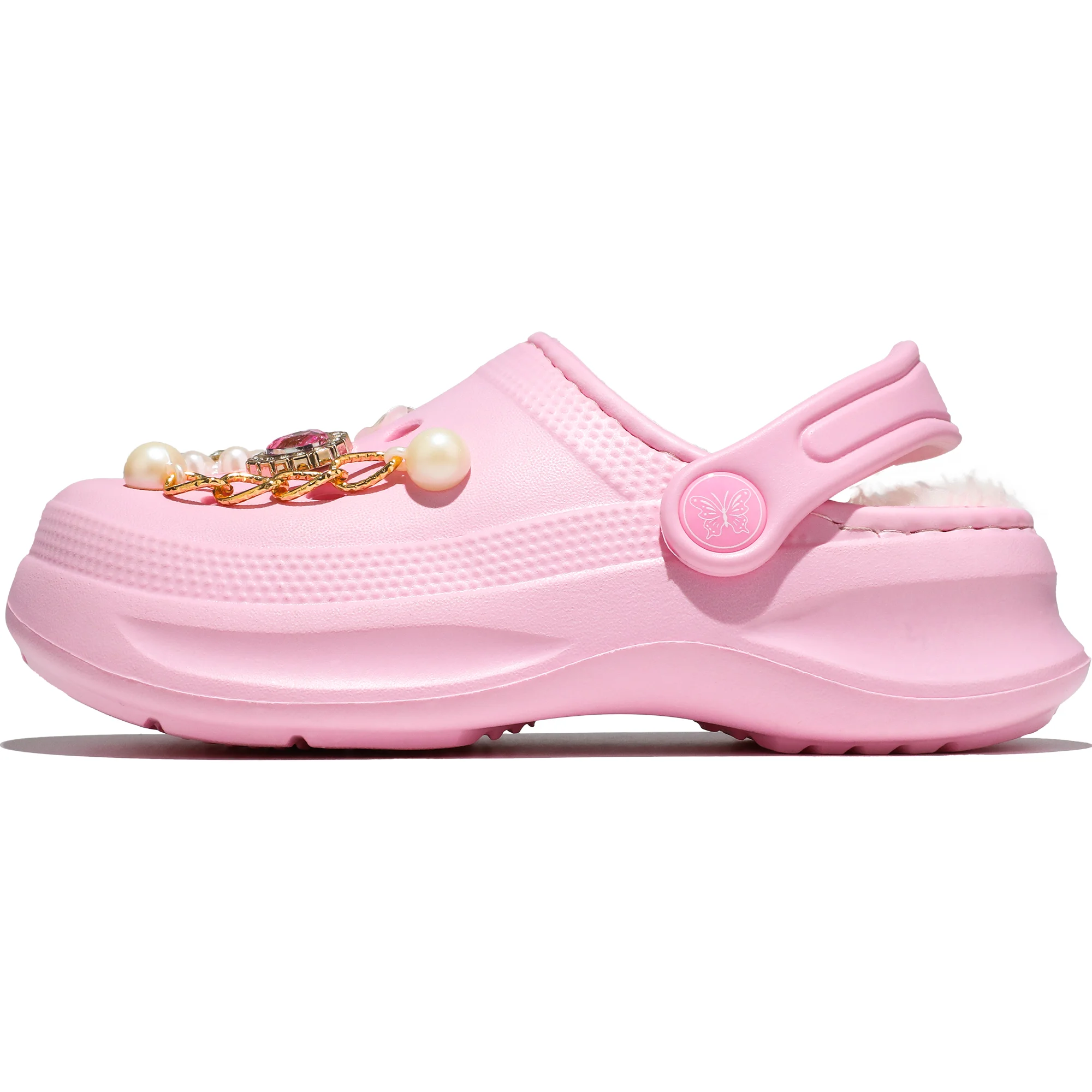 Kinder-Clogs und -Mules mit Fellfutter, leichte Garten-Schuhe mit Baumwollfutter, warme Hausschuhe für Jungen, Mädchen und Kleinkinder, 168. – Detail 10