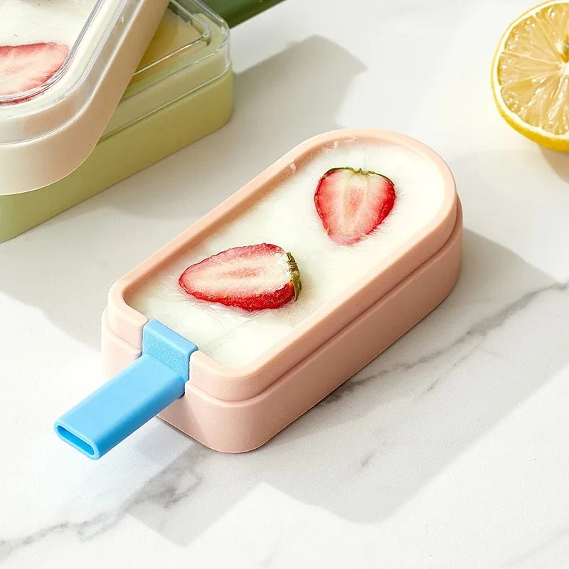 Pop Silicone Ice Cream Mold With Cover Lovely Homemade Popsicle Tray DIY Ice Creams Ice-lolly Maker Tools Summer Kitchen Tools