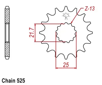 525 15T 16T 17T Motorcycle Front Sprocket For Suzuki GSF650 Bandit GSX650 SV650 GSR600 GSX-R600 GSX-R750 GSR750 GSX-S750 DL1000