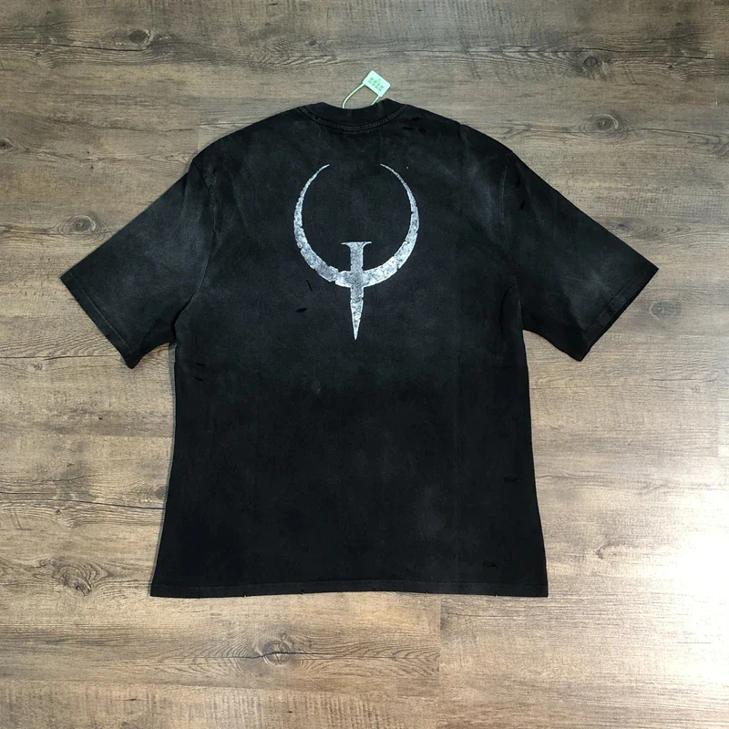 

Nine Inch Nails Saint Jesus SAINT MICHAEL T Shirt Men Women Black Washed Oversized T Shirt