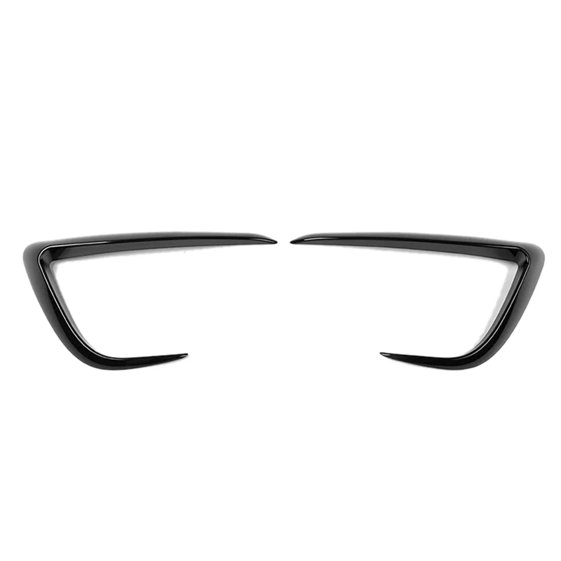 

for Tesla Model Y 2021 Front Fog Lamp Eyebrow Wind Knife Decoration Frame Protection Cover Strip Black