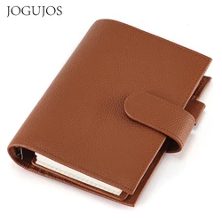 JOGUJOS Genuine Leather Loose-leaf NoteBook Leather Cover Notebook Binder Planner Journal Travel Diary Sketchbook 145 Pages