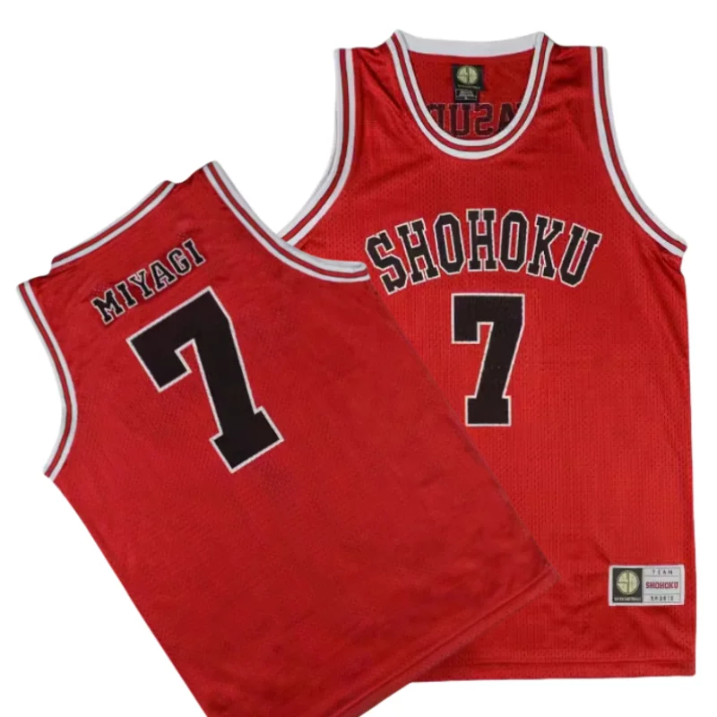 

Anime Slam Dunk Shohoku #7 Miyagi Ryota Basketball Jersey Cosplay Uniform Tank Tops Shirt Mens