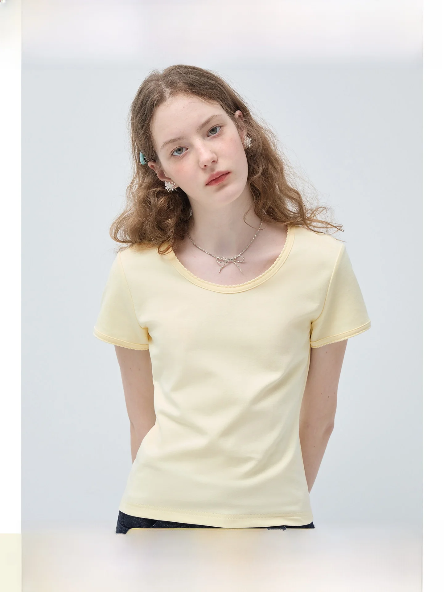 

plus Size Women's round Neck Knitted T-Shirt Short Sleeve Comfortable Breathable Korean Style Summer Top Soft Versatile Fit