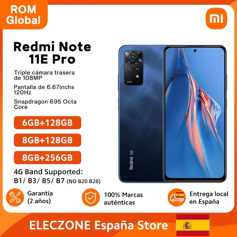 Global Rom Xiaomi Redmi Note 11E Pro 5G Smartphone Note 11 E Pro 108MP Rear Camera Snapdragon 695 67W Charger 5000mAh Battery