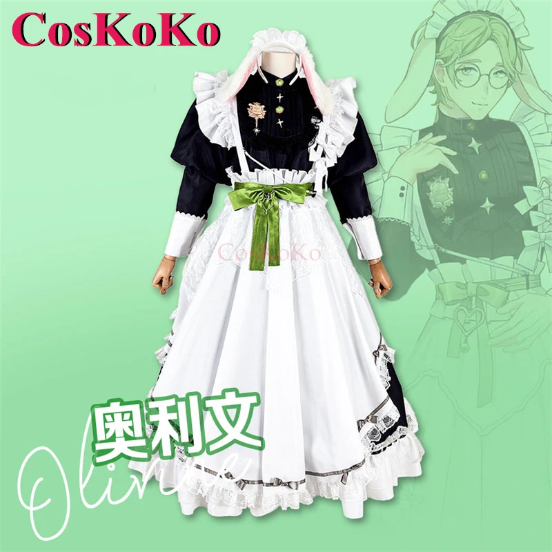 

CosKoKo Olivine Cosplay Costumes Game Nu: Carnival Gentle Encouragement Sweet Maid Dress Halloween Party Role Play Clothing New
