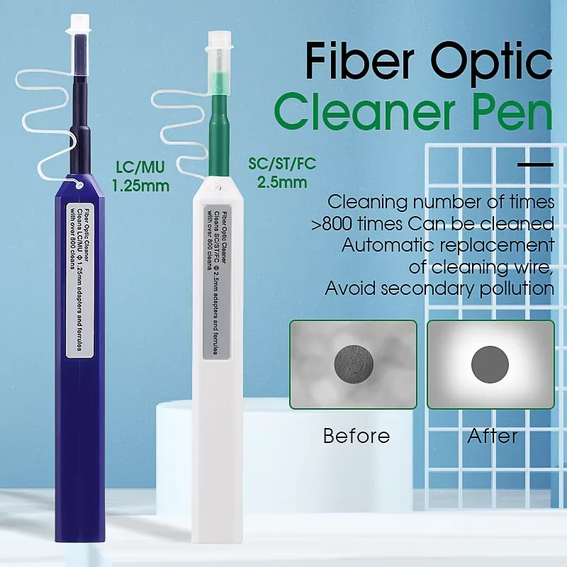 COMPTYCO SC/FC/ST 2.5mm Fiber Optic Cleaning Pen LC/MU 1.25mm Cleaning Fiber Cleaner Tools Optical Fiber Connector Cleaner