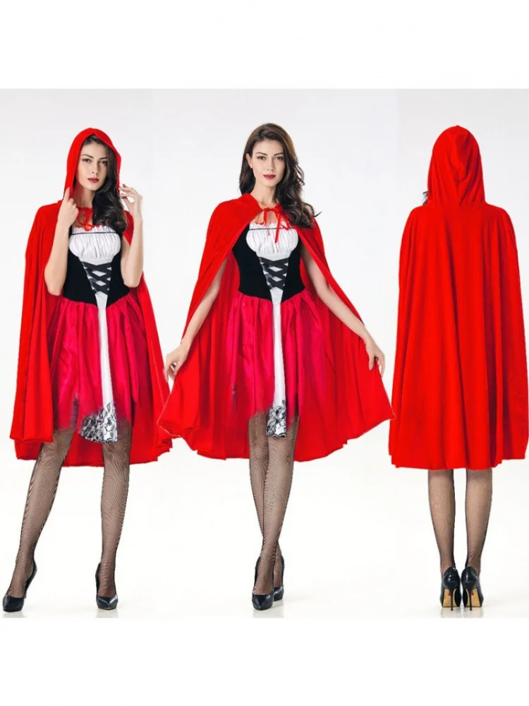 

Хэллоуин Аниме Фея Т Красная Шапочка Костюм Сценическое Представление Игра orm Косплей Набор Хлопок Традиционный Китай...