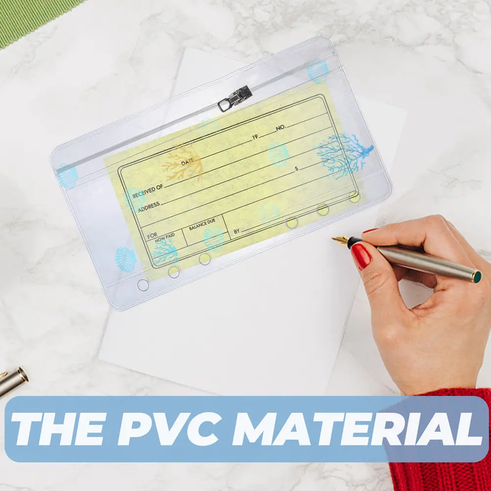 

Набор из 2 съемных ПВХ-пакетов на молнии для блокнотов с 6 кольцами серии Ocean, для дома, офиса, школы, повседневного использования