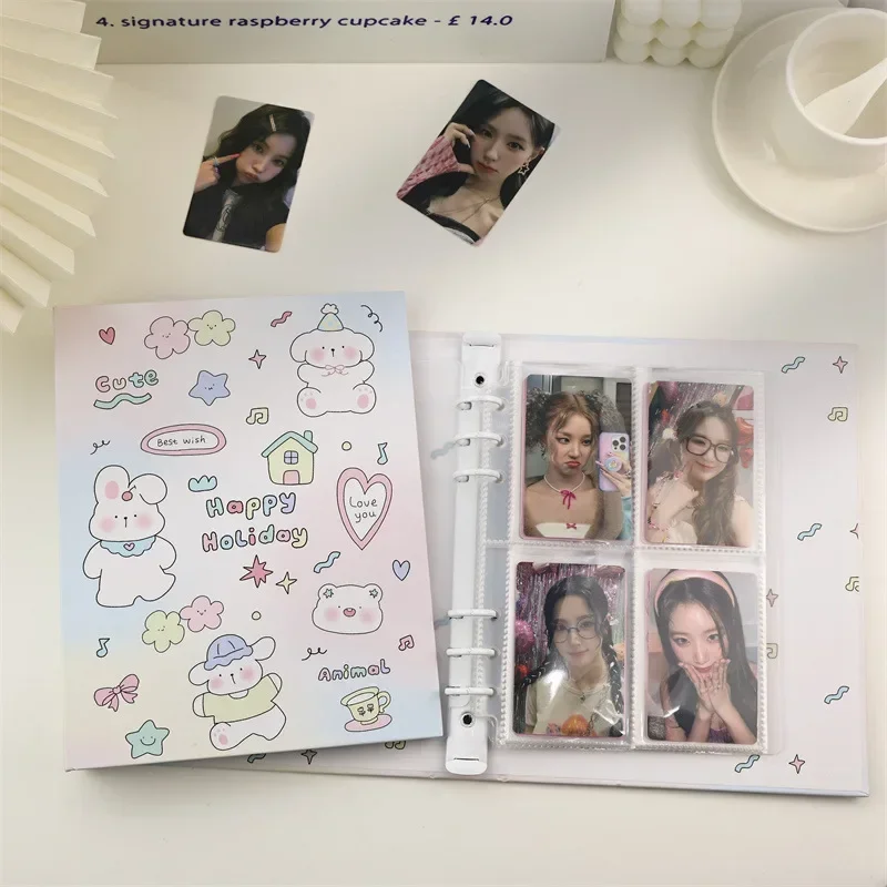 IFFVGX Kawaii Rabbit A5 Kpop Binder Photocards Holder Idol Photo Album Photocard Collect Book Korean Student School Stationery