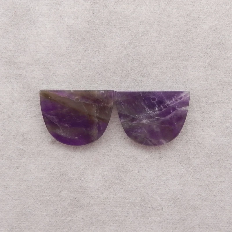 

4 Pairs B&F Amethyst Earring Beads Jewelry Making Handmade Natural Stones Beads for Crafting Jewelry Making Supplies