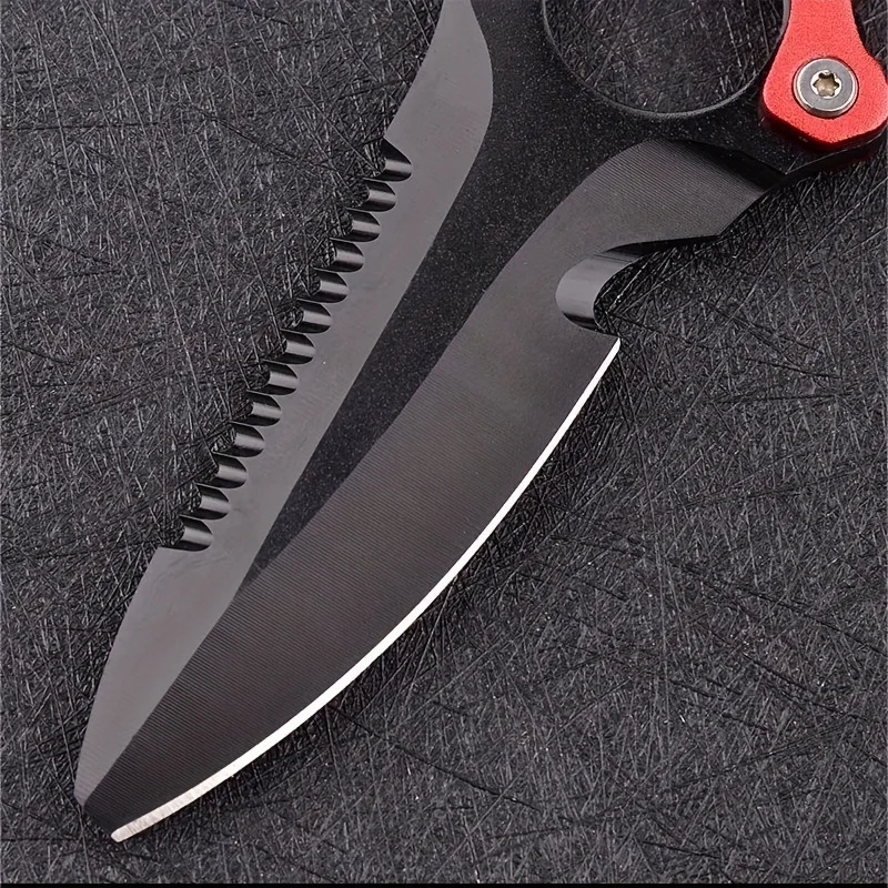 1pc Multi-functional Pocket Knife With Oyster Opener, Sharp Scuba Rescue Cutter Knife，Multi-purpose Field Knife