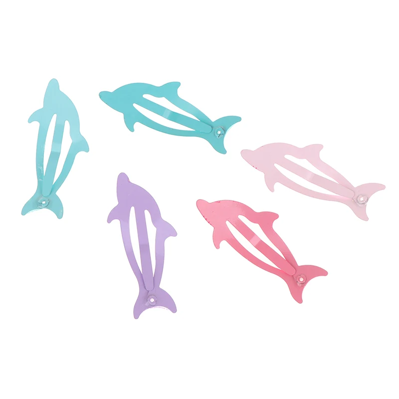 5 Stück bunte Glitzer-Delfin-Haarspangen für Mädchen, Frauen, Kinder, Urlaub, Party, Geschenk, Haarschmuck, Kopfbedeckung – Detail 9