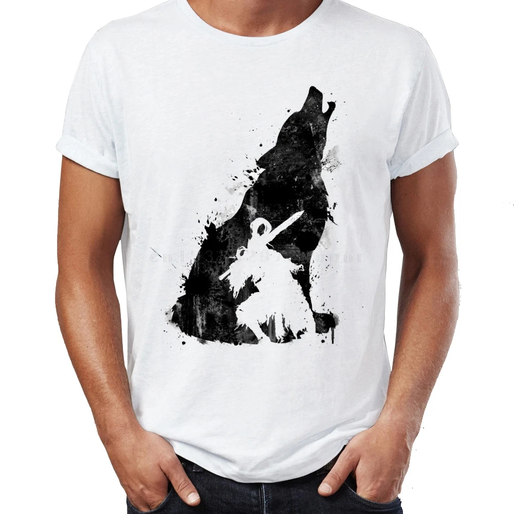 Men's T Shirt Sif the Great Wolf Artorias Dark Souls Badass Artsy Mens Tshirt Hip Hop Streetwear New Arrival Male Clothes