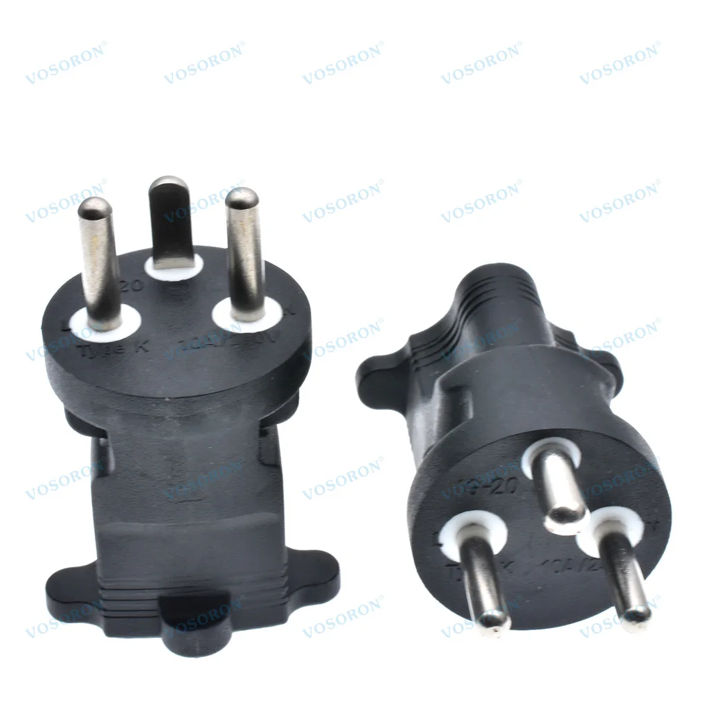 Denmark Travel Power Plug Adapter Accepts USA NEMA 5-15R - Industrial Grade (IG-20)