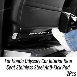 Per Honda Odyssey Car Interior sedile posteriore in acciaio inox Anti-Kick Pad Cover accessori auto interni per Honda Odyssey Elysion