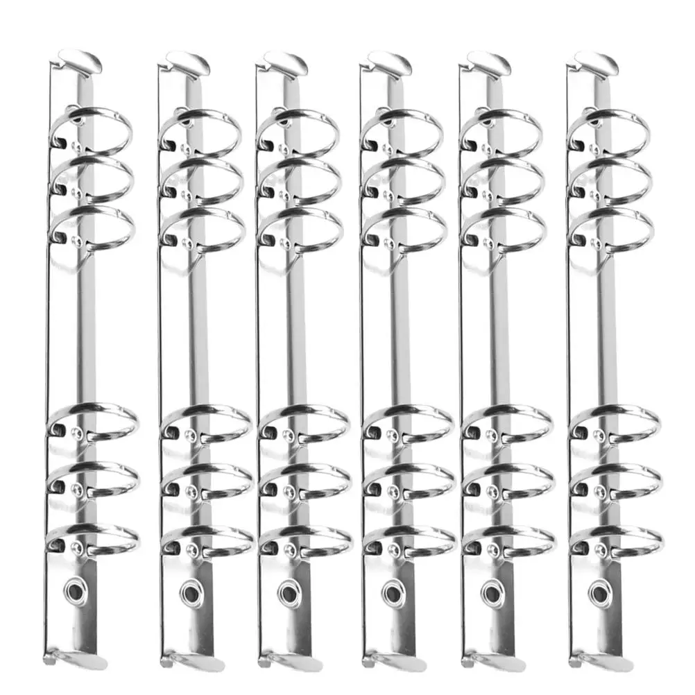 

12 Pcs Metal Ring Binder File Folder Lightweight Office School Supplies 6 Hole Spiral Hoops Discs Clips