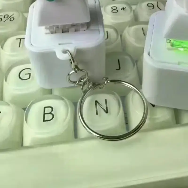 1Pcs Kitten Sheep Keycap Keychain Luminous Sounding Stress Relief Creative Fidget Toy Portable Electronic Pendant For Adult