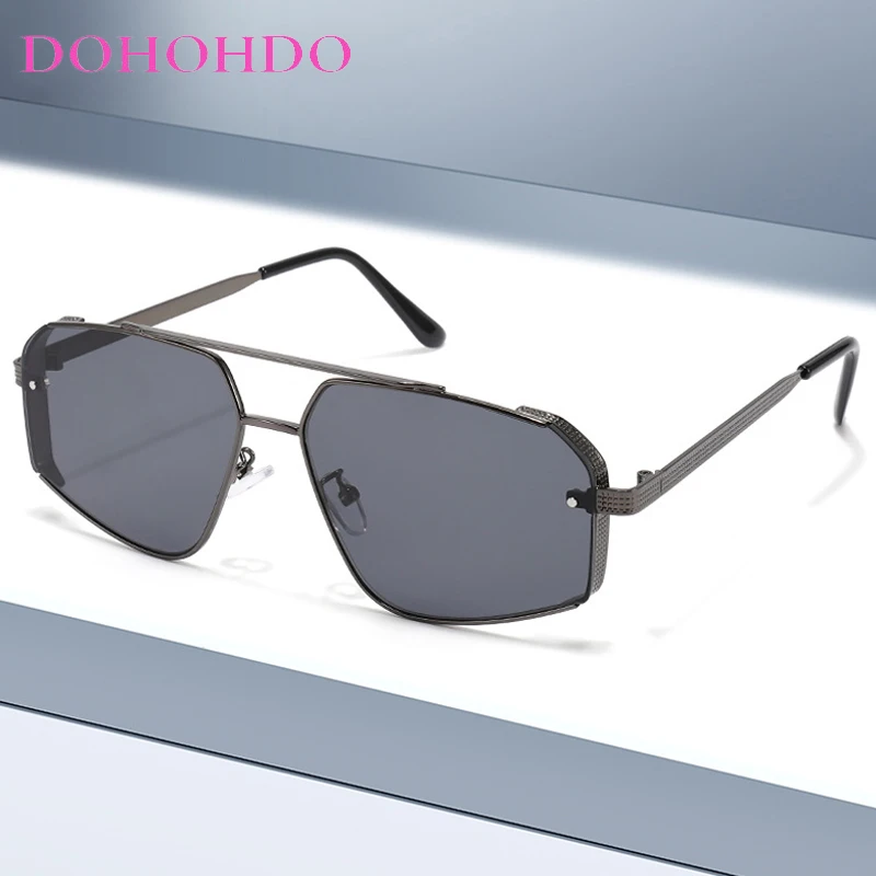 Gafas de sol de piloto para mujer, montura de Metal, uñas de arroz, tendencia informal, personalidad Retro 2025, gafas deportivas al aire libre a la moda para hombre UV400