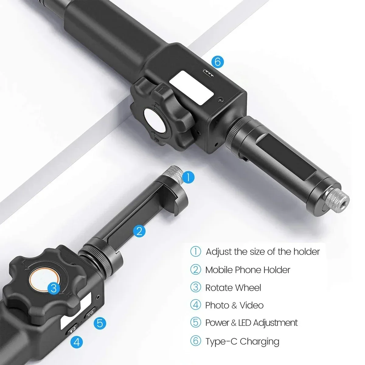 Objectif 5,5 mm WIFI 360 °   Endoscope industriel de direction, caméra d'inspection de tuyaux de voiture, Endoscope articulé pour Android PC Ios