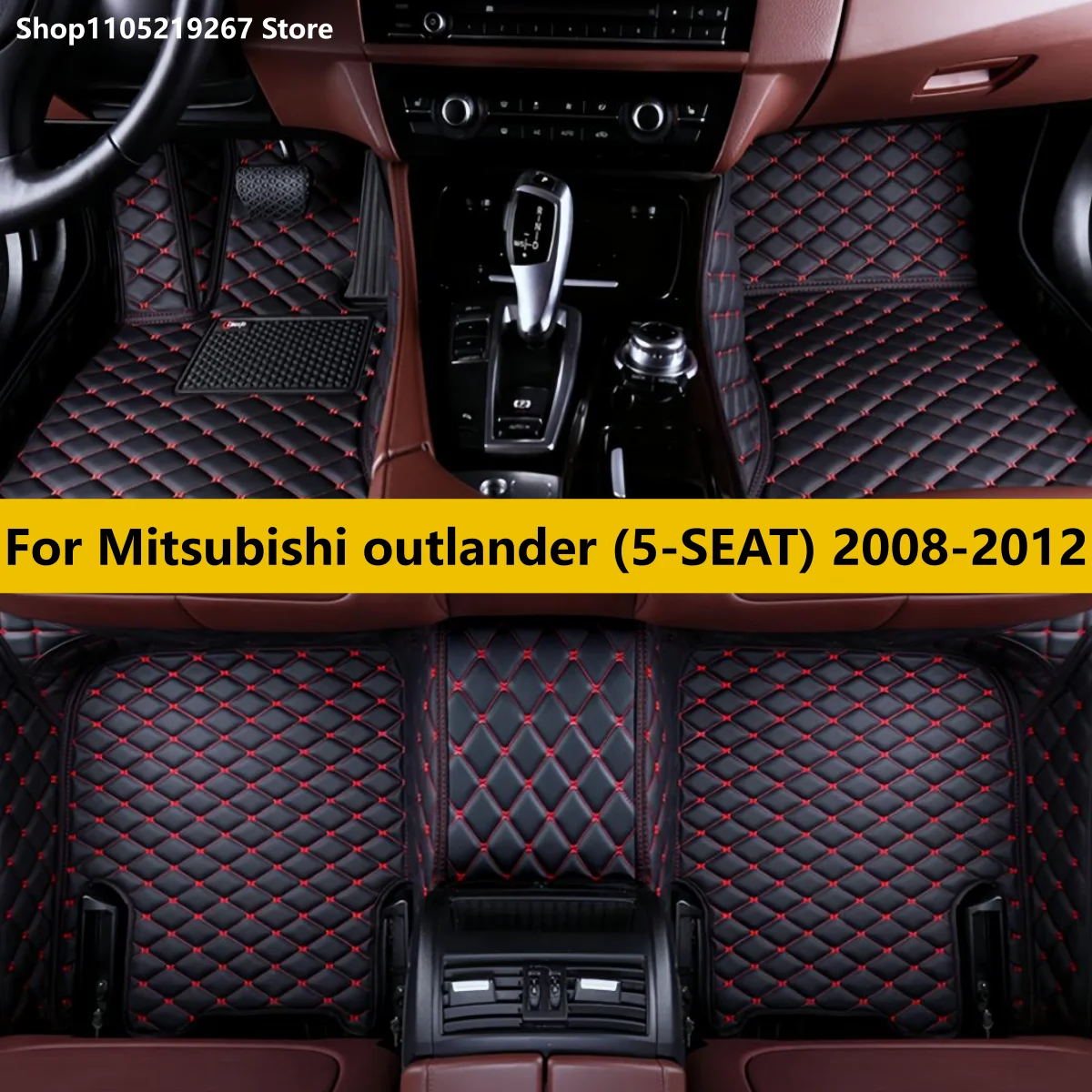 

Автомобильные коврики для Mitsubishi Outlander (5-SEAT) 2008-2012 2011 2010 2009, пользовательские автомобильные подушечки для ног, аксессуары для интерьера