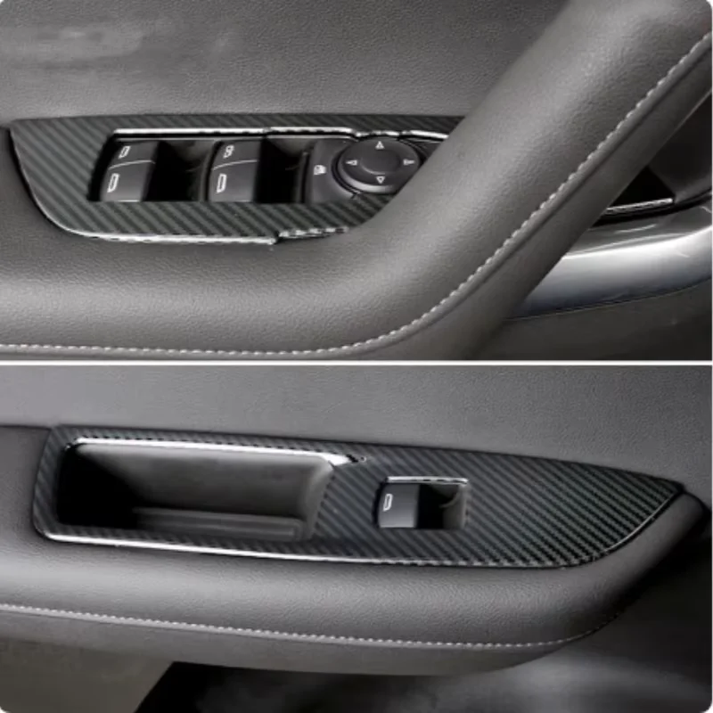 

Carbon fiber interior armrest/window lift switch button panel covered trim accessory Chevrolet Blazer 2019-2022