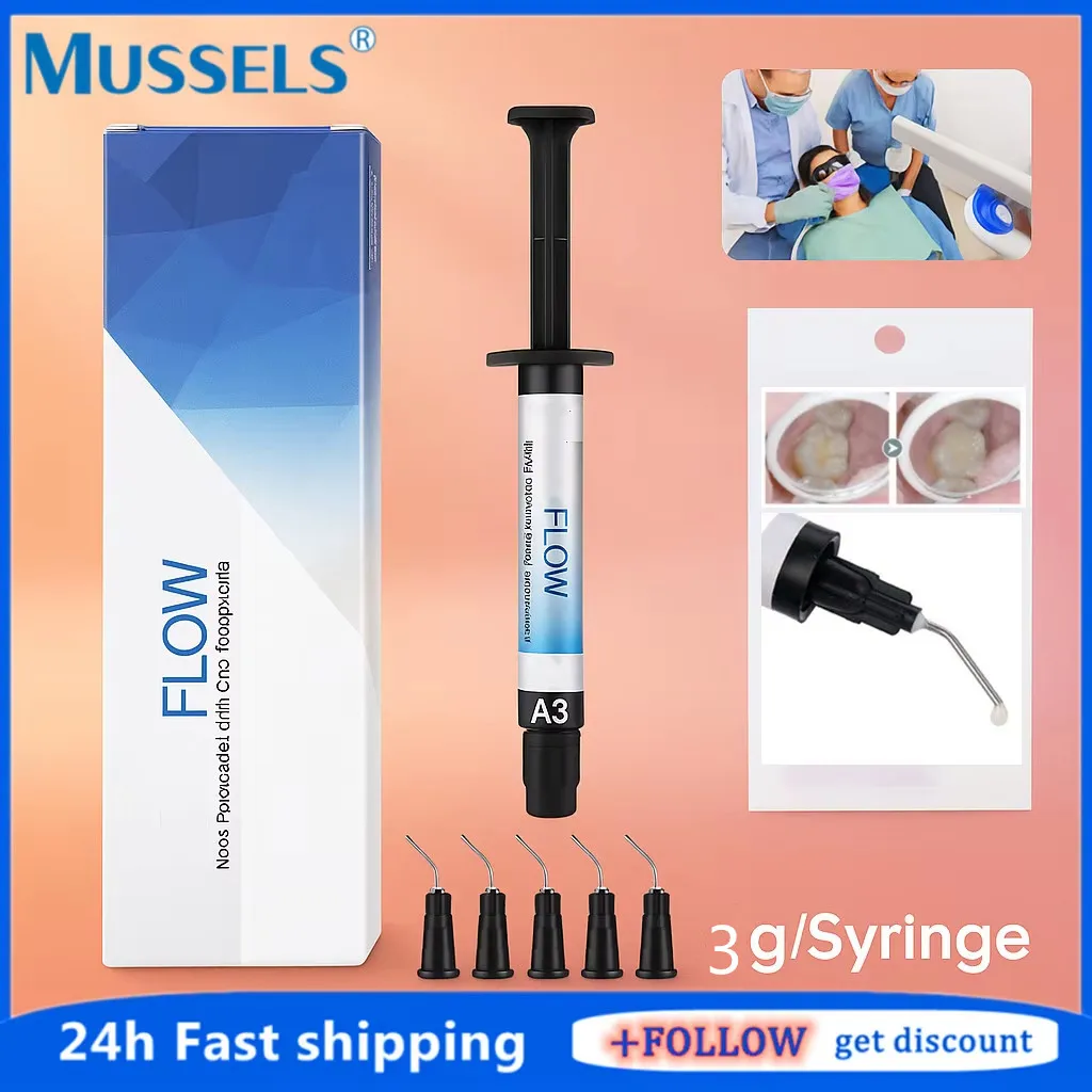 

Dentex Dental Flowable Light Cure Resin Nano Hybrid Composite Resin Medium Flow Low Teeth Cavity Restorations Dentistry Adhesive