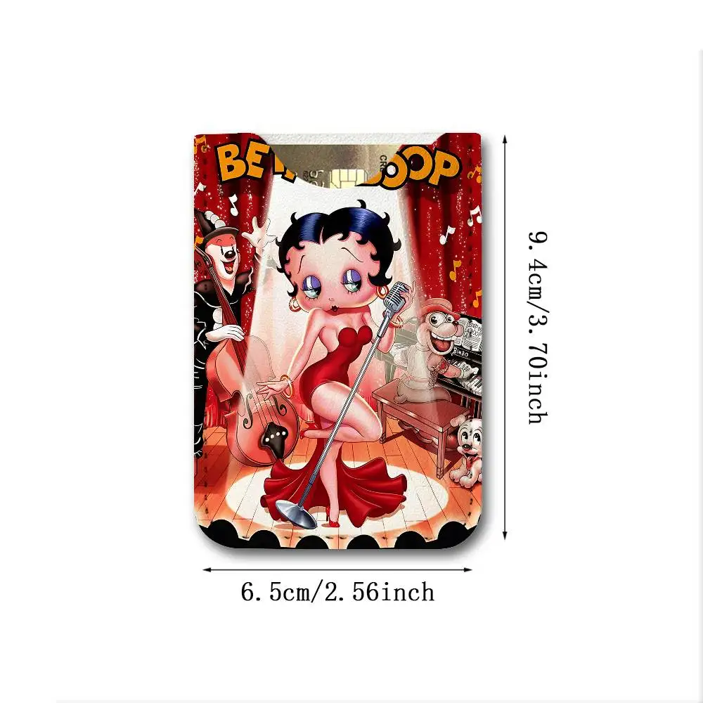 Pretty Cartoon B-Betty B-boop Ultra Slim Men Leather Wallet Lightweight Credit Bus ID Card Holder Case for Daily Business Use view 6