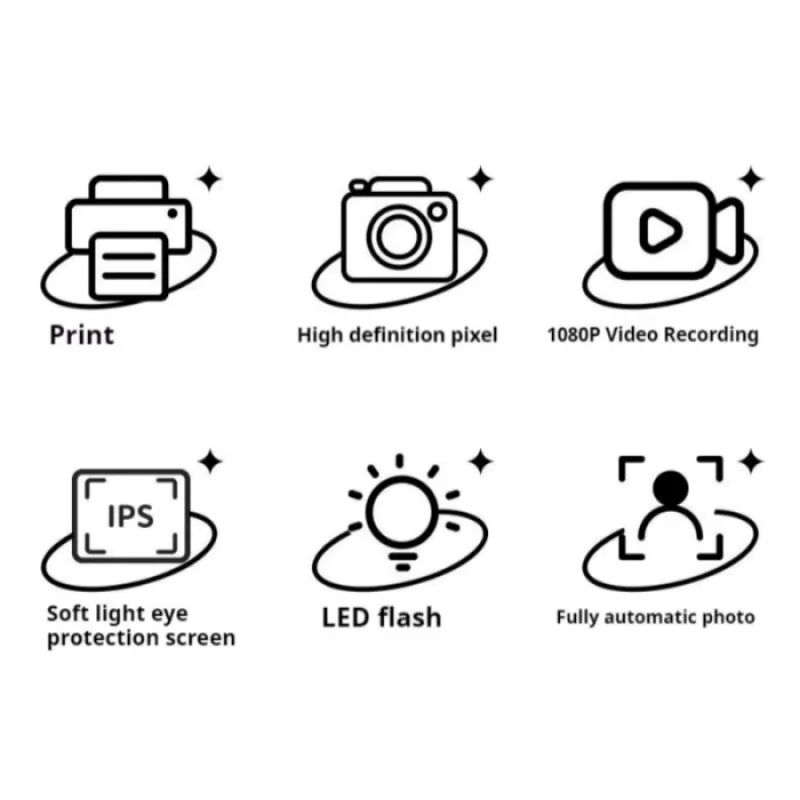 1 st Polaroid camera print foto zwart paars oogbescherming draagbare HD digitale camera kinderen verjaardagscadeau Speelgoed Camera