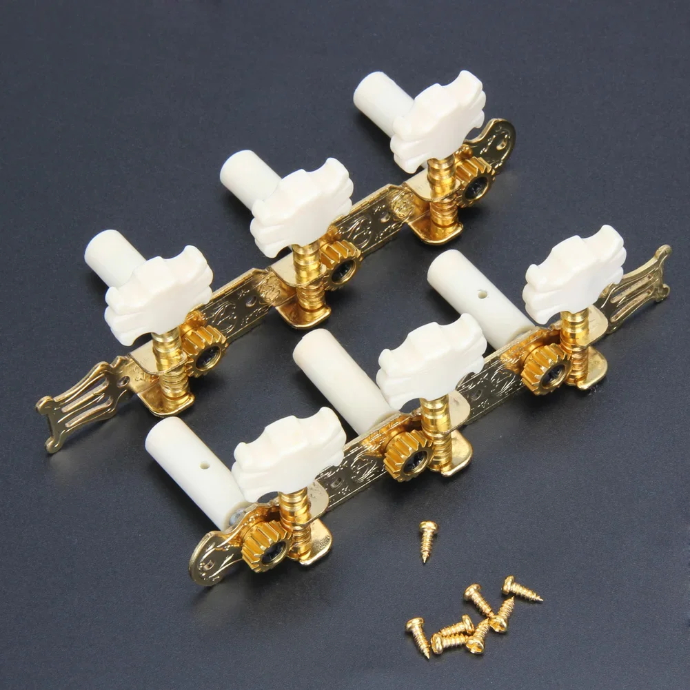 Guitar Machine Heads Classic Guitar String Tuning Pegs Key Gold  3+3 Set  AO-020HV3P  Tuners Keys Part Parts Accessories