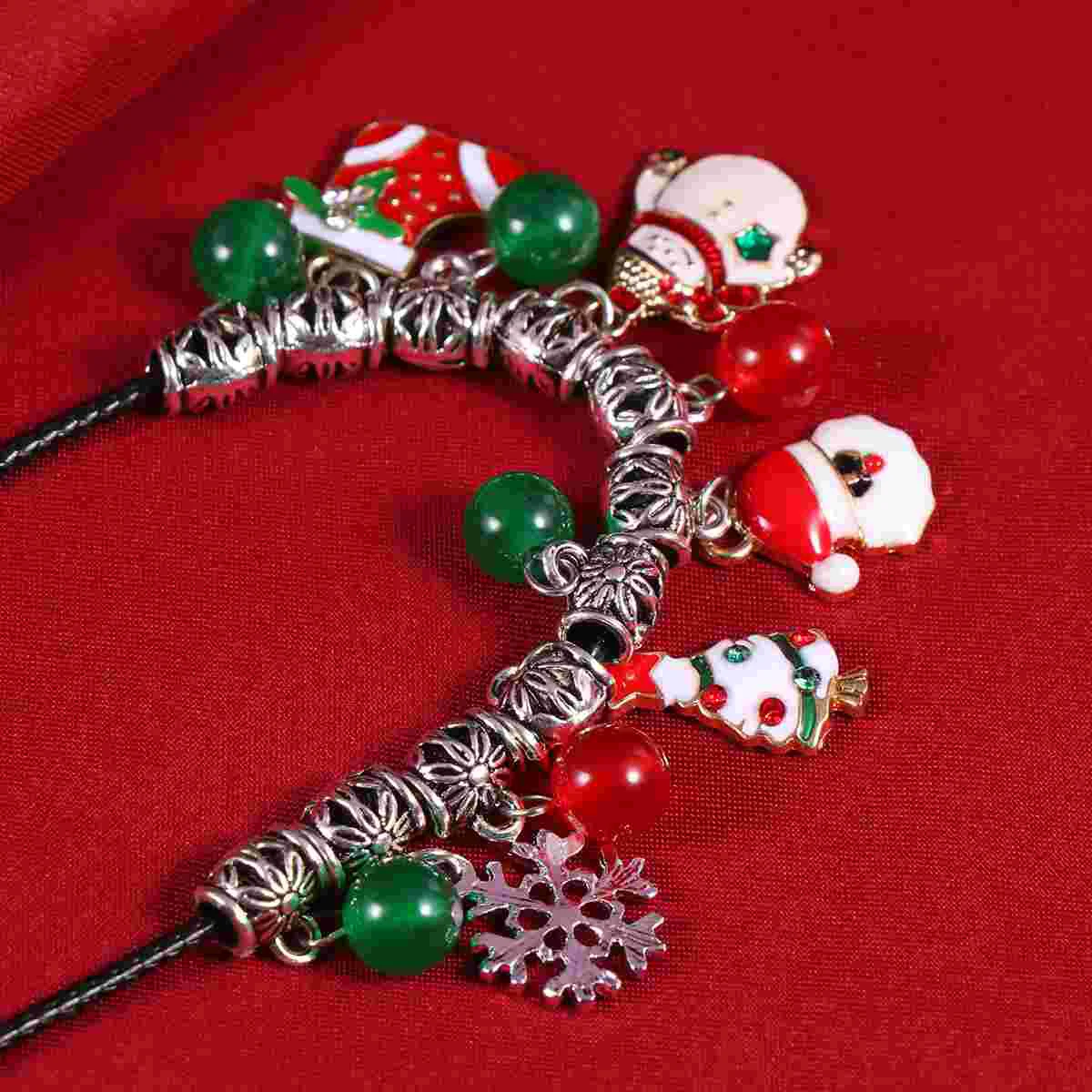 Gifts Christmas Hanging Chain Party Necklace Colorful Torque Festive Clavicle Agate Beads DIY Pendant