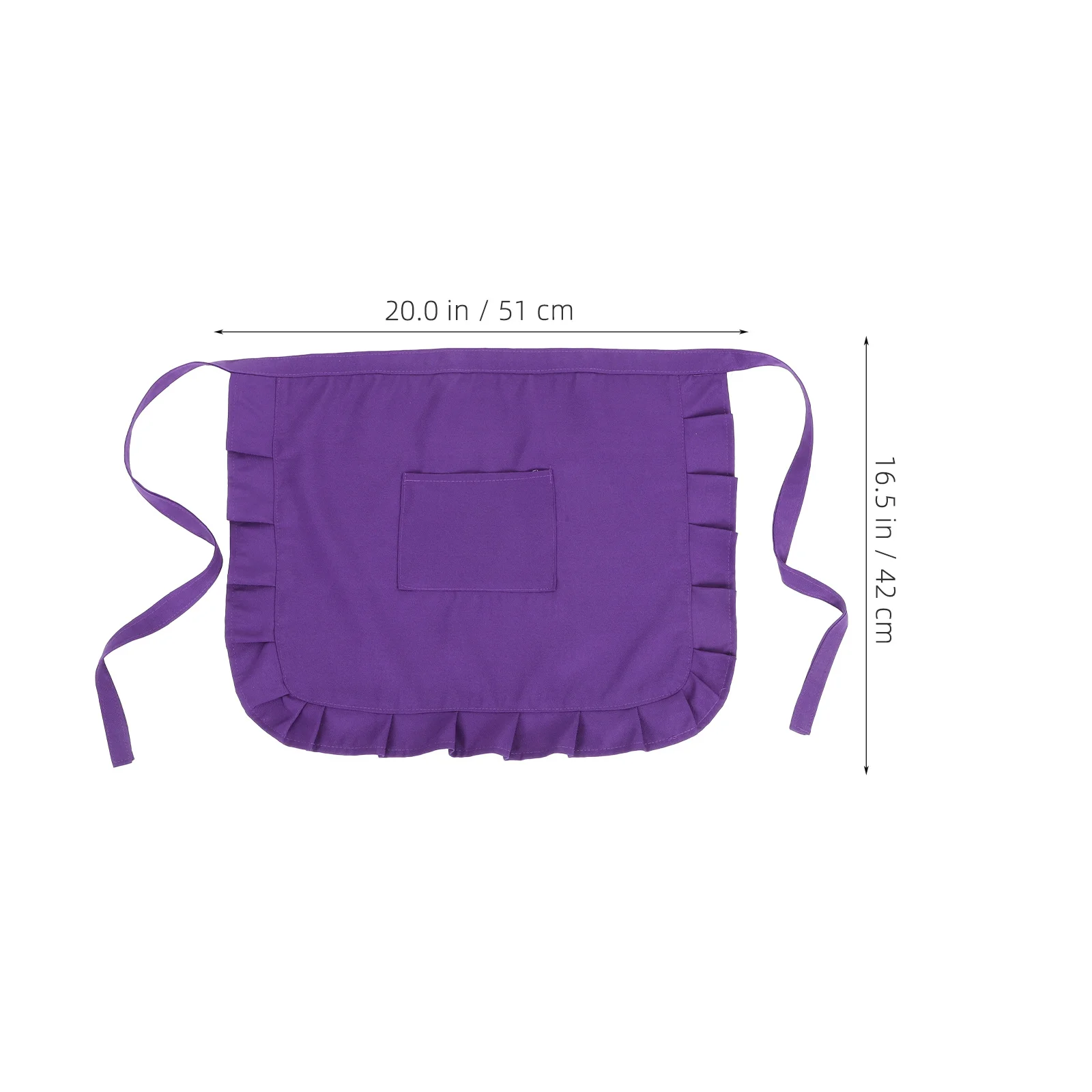 1 قطعة مريلة الخصر النسائية قصيرة تنفس نصف المئزر مع جيب لمطعم مقهى خادم نادلة ملابس العمل الموحدة #4