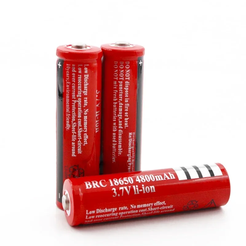 18650 Battery 3.7V  4800mAh Rechargeable Liion  for Led Flashlight Litio Voor   From Electronic