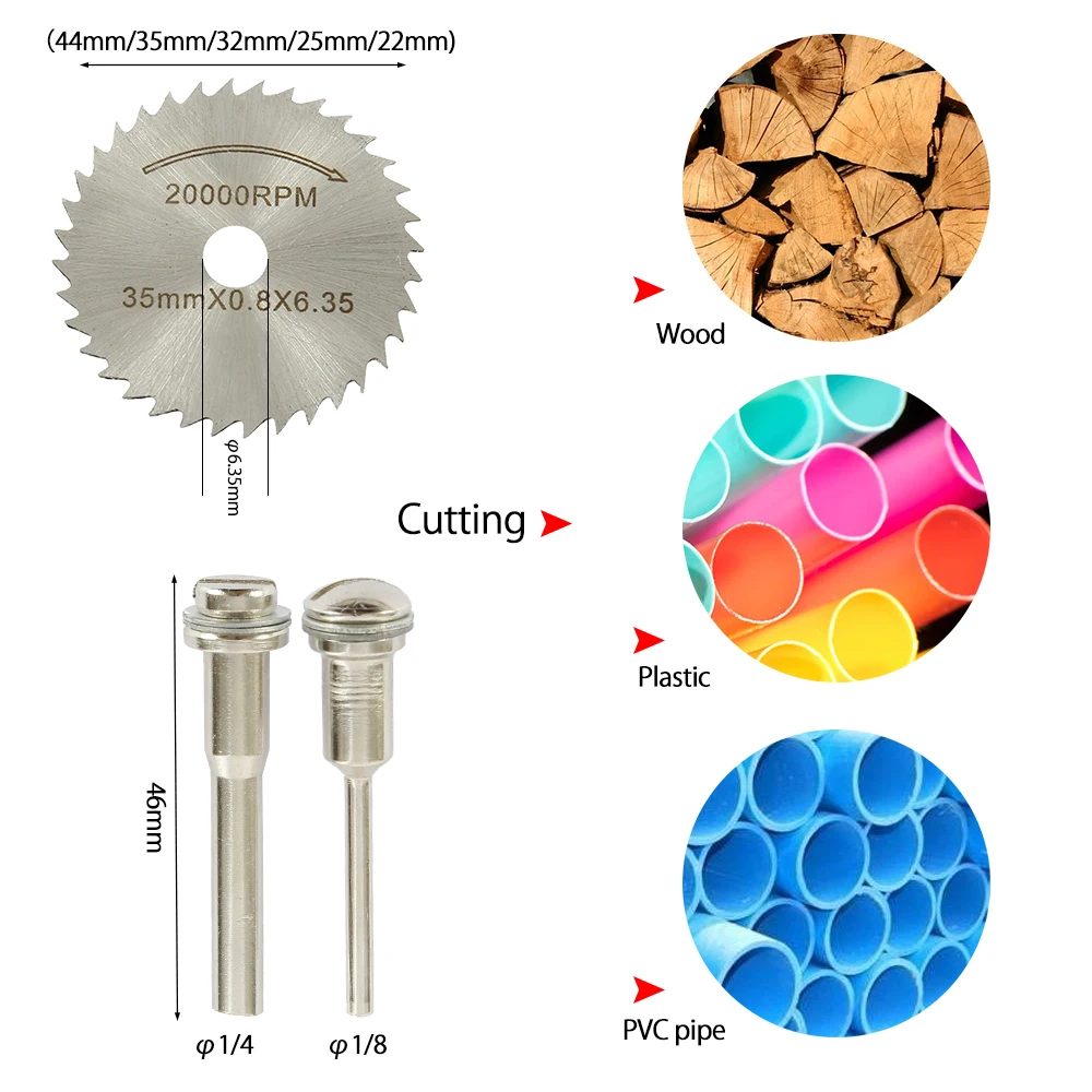 32pcs Diamond Cutting Discs Wheel Saw Blade Set Drill Bit For Dremel Rotary Tool Accessories Mini HSS Circular Saw Blades view 3