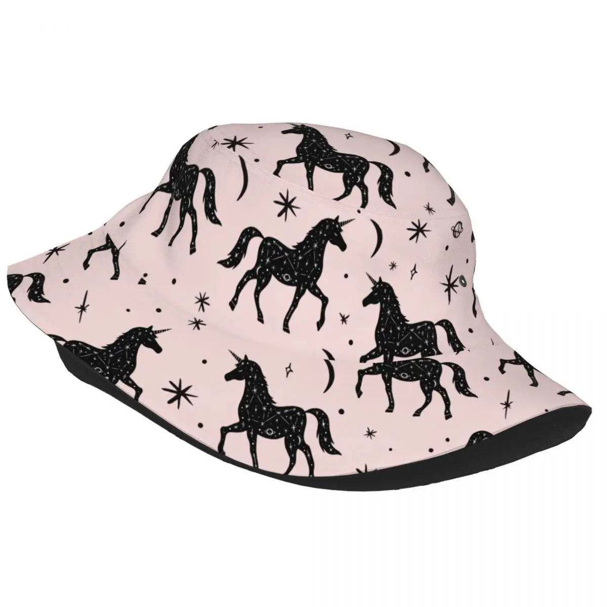 Unicorn Pink Bucket Hat for Women Summer Vocation Sun Hat Stylish Lightweight for Outdoor Fishing Hats Boonie Hat